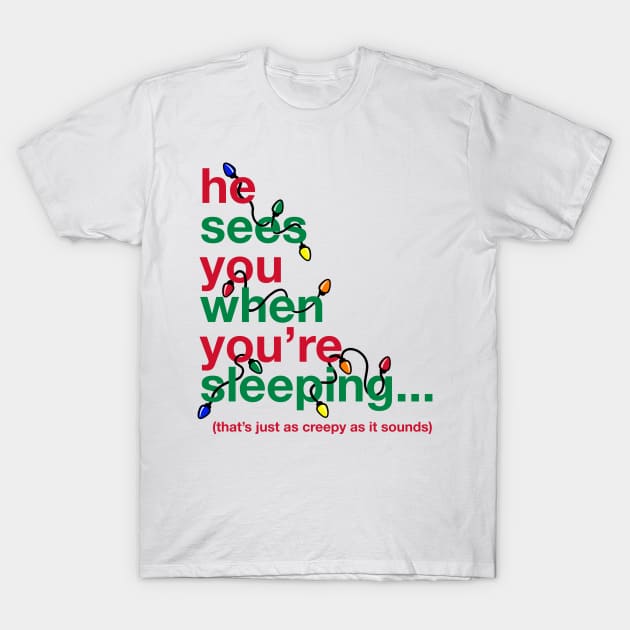 Creepy Santa T-Shirt by fishbiscuit